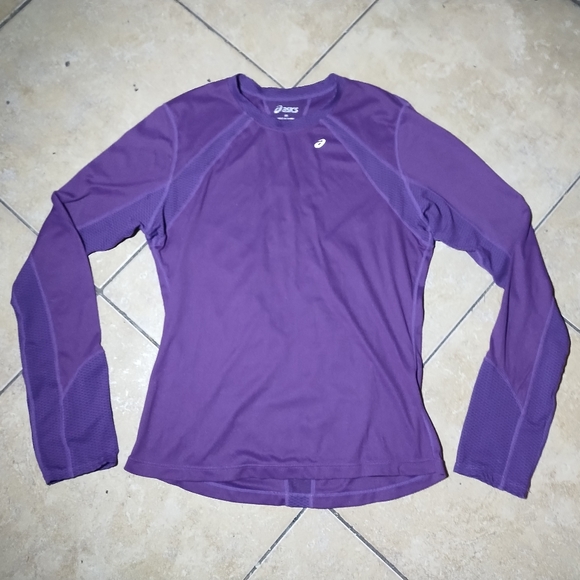 Asics Women's Purple Yoga Long Sleeved Athletic Top Size Medium - Picture 1 of 13